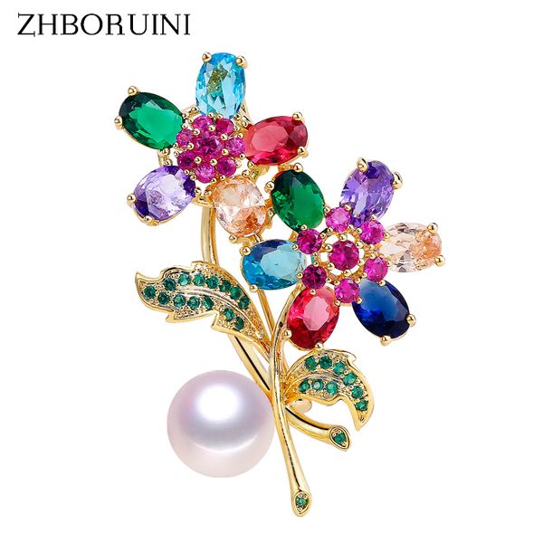 zhboruini 2019 new delicate natural freshwater pearl brooch fine zircon flower brooch pins pearl jewelry for women accessories, Slivery;golden
zhboruini 2019 new delicate natural freshwater pearl brooch fine zircon flower brooch pins pearl jewelry for women accessories, Slivery;golden