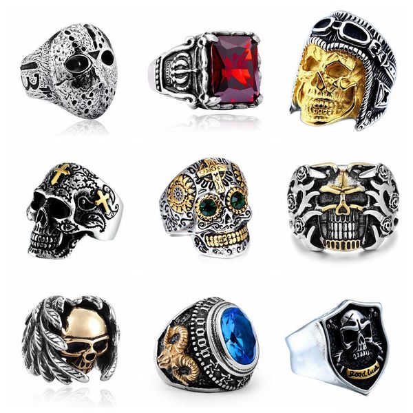 stainless steel gothic men ring jewelry hip hop punk skull vintage goth rings male accessories bijoux anillos hombre, Silver
stainless steel gothic men ring jewelry hip hop punk skull vintage goth rings male accessories bijoux anillos hombre, Silver
