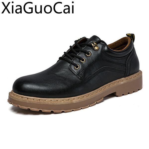 spring and autumn leather mens flat dress shoes low men's leisure casual shoes big-headed boots for mens, Black
spring and autumn leather mens flat dress shoes low men's leisure casual shoes big-headed boots for mens, Black
