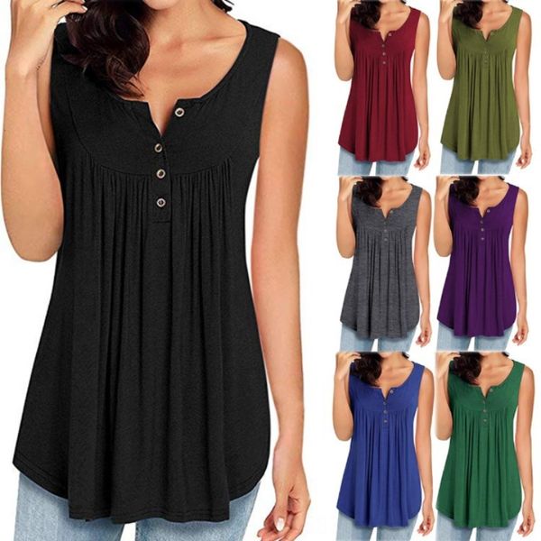 2020 pleated 4-button loose sleeveless solid color female 2020 pleated 4-button loose sleeveless t-shirt solid color t-shirt vest vest femal, White
2020 pleated 4-button loose sleeveless solid color female 2020 pleated 4-button loose sleeveless t-shirt solid color t-shirt vest vest femal, White