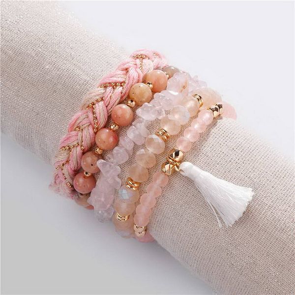 5 pcs/set zwpon 2019 fashion soft tassel natural stone beaded bangles for women new rope weave bangle bracelets wholesale, Black
5 pcs/set zwpon 2019 fashion soft tassel natural stone beaded bangles for women new rope weave bangle bracelets wholesale, Black