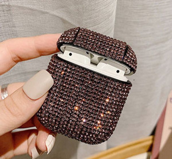 one pcs case luxury diamond shining glistening airpods case for airpods1/2 protector cover for air pods airpods case 
one pcs case luxury diamond shining glistening airpods case for airpods1/2 protector cover for air pods airpods case