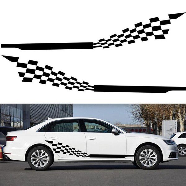 2pcs 215cmx44cm both sides car stickers diy checkered flag stickers racing stripes wrap vinyl pvc film car body
2pcs 215cmx44cm both sides car stickers diy checkered flag stickers racing stripes wrap vinyl pvc film car body