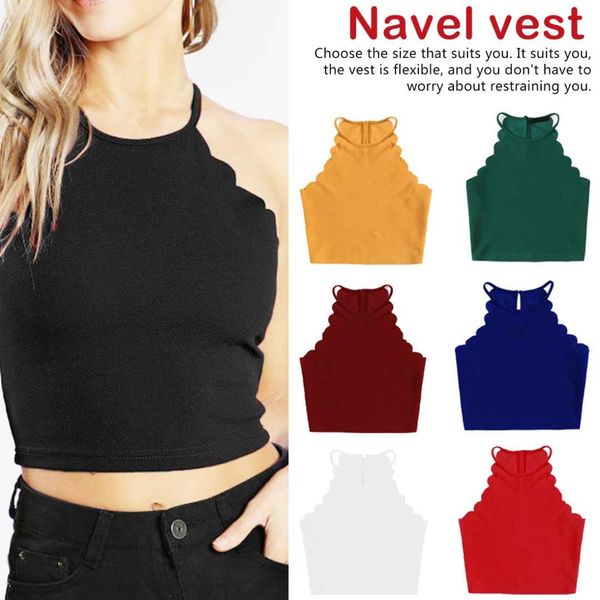 ladies sling halter crop women summer fitness skinny tight crop casual dance vest tank, White
ladies sling halter crop women summer fitness skinny tight crop casual dance vest tank, White