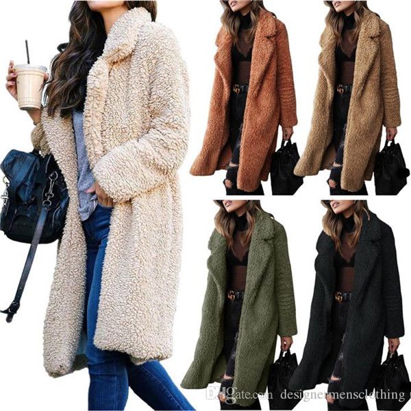 winter plush lapel neck women long coats fashion cardigan wool coats casual solid color women outerwear, Black
winter plush lapel neck women long coats fashion cardigan wool coats casual solid color women outerwear, Black