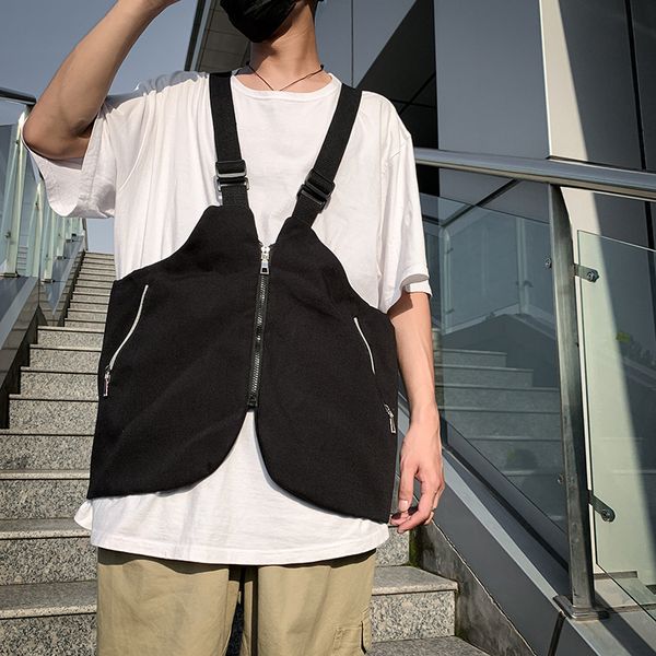 chest bag men functional vest korea harajuku street style large capacity crossbody bag for women black cotten messenger
chest bag men functional vest korea harajuku street style large capacity crossbody bag for women black cotten messenger