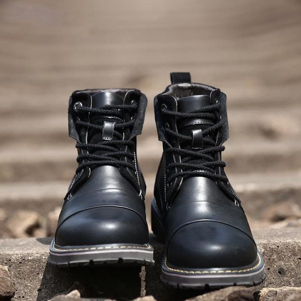 new man martin boots genuine leather winter warm shoes men western boots lace-up man ankle boots black brown shoes
new man martin boots genuine leather winter warm shoes men western boots lace-up man ankle boots black brown shoes