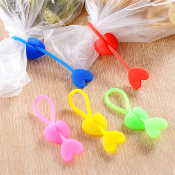 love heart shaped elastic tape silicone food bag clip kitchen snacks sealing moisture-proof strapping tape kitchen accessories
love heart shaped elastic tape silicone food bag clip kitchen snacks sealing moisture-proof strapping tape kitchen accessories