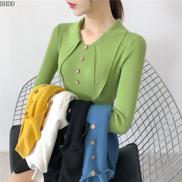 women's sweaters bhdd korean harajuku turn-down collar women sweater solid button pullovers knit 5 colors warm winter, White;black
women's sweaters bhdd korean harajuku turn-down collar women sweater solid button pullovers knit 5 colors warm winter, White;black