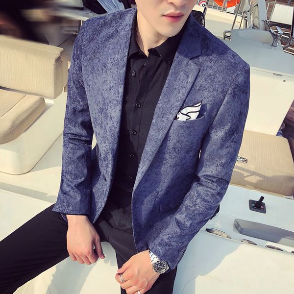 new nightclub youth handsome hair stylist gold velvet suit male korean version of the self-cultivation british single suit, White;black
new nightclub youth handsome hair stylist gold velvet suit male korean version of the self-cultivation british single suit, White;black