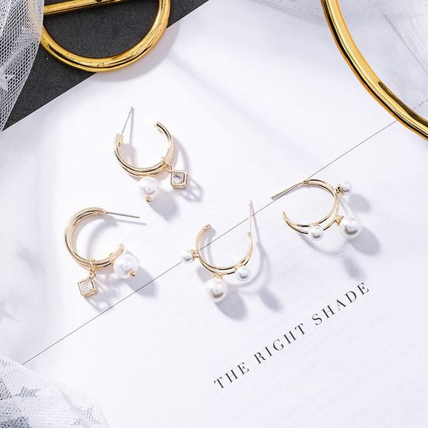 simple geometric double layer gold color circle hoop earrings vintage imitation pearl earring fashion jewelry brincos gift er12, Golden
simple geometric double layer gold color circle hoop earrings vintage imitation pearl earring fashion jewelry brincos gift er12, Golden