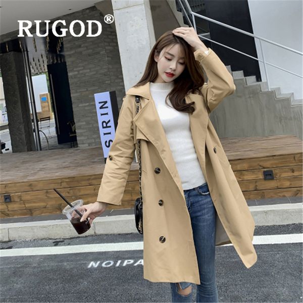 rugod vintage trench coat women korean double breasted mid-long belt windbreaker female mujer fashion auturm outwear coat, Tan;black
rugod vintage trench coat women korean double breasted mid-long belt windbreaker female mujer fashion auturm outwear coat, Tan;black