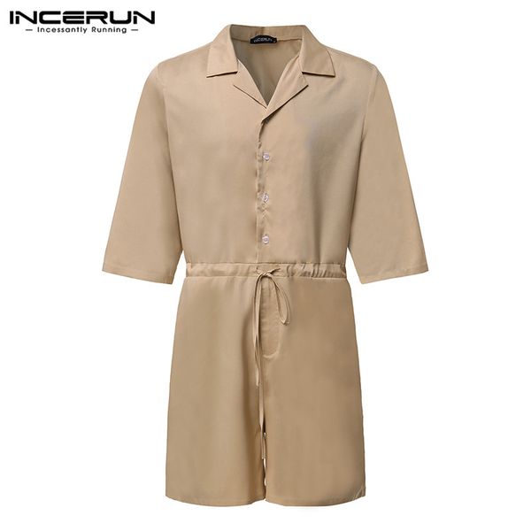 incerun 2019 fashion men rompers shortsleeve jumpsuit solid button street leisure lapel playsuit trousers men overalls s-5xl 7, Black
incerun 2019 fashion men rompers shortsleeve jumpsuit solid button street leisure lapel playsuit trousers men overalls s-5xl 7, Black
