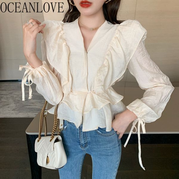 oceanlove chiffon blouses women ruffles v neck pleated spring 2020 blusas mujer vintage ins new fashion shirts 15075, White
oceanlove chiffon blouses women ruffles v neck pleated spring 2020 blusas mujer vintage ins new fashion shirts 15075, White