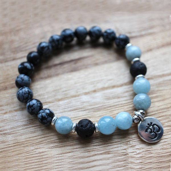 snowflake obsidian lava and a-quamarine mala bracelet japa mala meditation beads bracelets lotus yoga bracelet gift for men, Golden;silver
snowflake obsidian lava and a-quamarine mala bracelet japa mala meditation beads bracelets lotus yoga bracelet gift for men, Golden;silver
