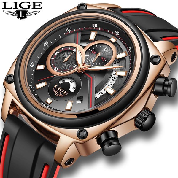 2020 lige warterproof sport silicone mens watches chronograph male business quartz watch men relogio masculino, Slivery;brown
2020 lige warterproof sport silicone mens watches chronograph male business quartz watch men relogio masculino, Slivery;brown