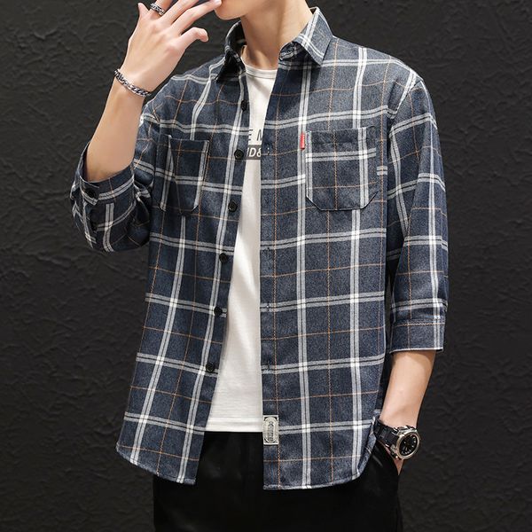 2020 new autumn half-sleeved shirt men slim fit wool casual plaid shirts men's clothing fashion korean plus size -4xl, White;black
2020 new autumn half-sleeved shirt men slim fit wool casual plaid shirts men's clothing fashion korean plus size -4xl, White;black