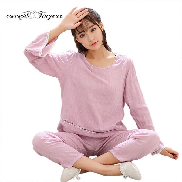 tinyear 2018 women sleeping set big size cotton warm clothes ladies pyjamas lounge wear, Blue;gray
tinyear 2018 women sleeping set big size cotton warm clothes ladies pyjamas lounge wear, Blue;gray