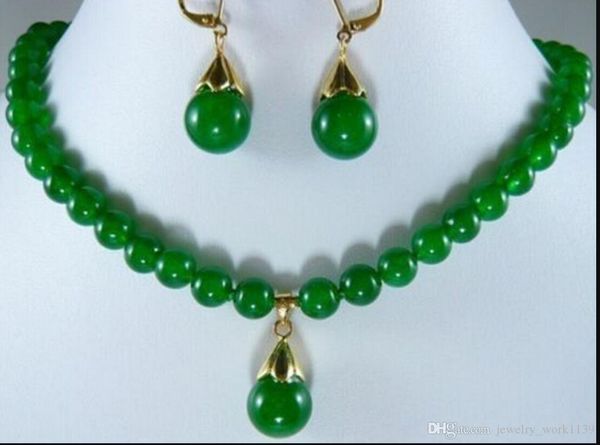 jewelry fashion 10mm nature green dangle earring necklace 18" set natural jewelry, Silver
jewelry fashion 10mm nature green dangle earring necklace 18" set natural jewelry, Silver