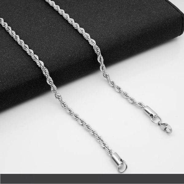 2020 chain necklace titanium 2.4mm 3mm 4mm 50cm 70cm twist water wave chains lobster clasp diy accessories men women, Silver
2020 chain necklace titanium 2.4mm 3mm 4mm 50cm 70cm twist water wave chains lobster clasp diy accessories men women, Silver