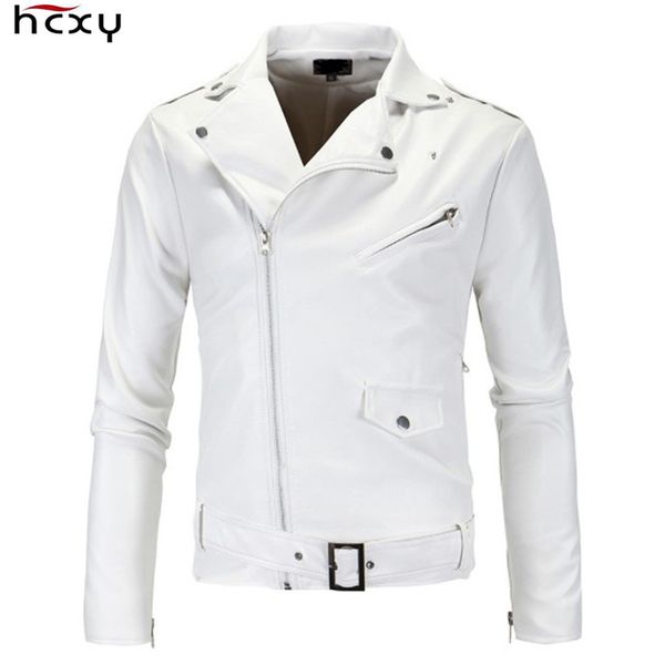 hcxy 2019 men's motorcycle faux leather coats jackets outwear men white leather jacket male cable zipper standing collar slim 3d, Black
hcxy 2019 men's motorcycle faux leather coats jackets outwear men white leather jacket male cable zipper standing collar slim 3d, Black