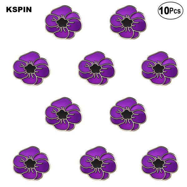 purple poppy flower badge lapel pin flag badge brooch pins badges 10pcs a lot, Gray
purple poppy flower badge lapel pin flag badge brooch pins badges 10pcs a lot, Gray