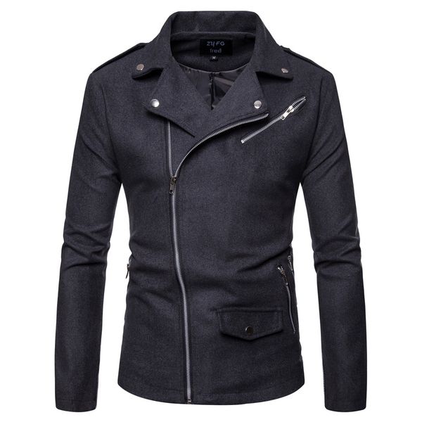 2019 men's new coat men's formal diagonal pull british coat long wool windbreaker, Black
2019 men's new coat men's formal diagonal pull british coat long wool windbreaker, Black