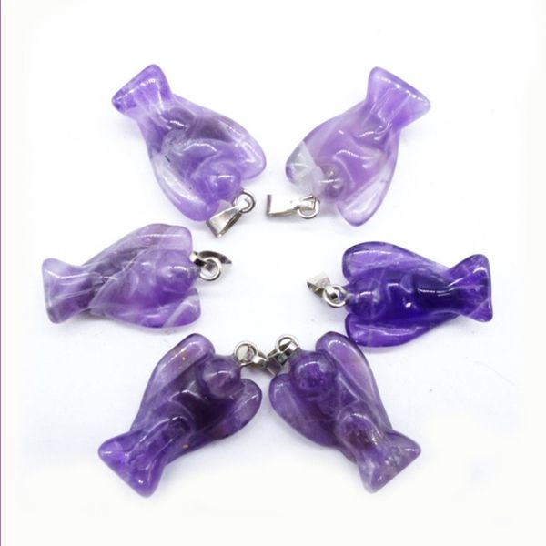 wholesale 10 pcs classic style lovely angel natural purple amethyst stone pendant for women gift jewelry, Silver
wholesale 10 pcs classic style lovely angel natural purple amethyst stone pendant for women gift jewelry, Silver