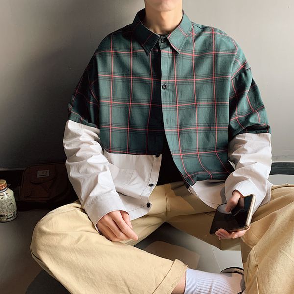 2020 new summer men's casual korean version of harajuku wild stitching long-sleeved shirt cotton large size -5xl, White;black
2020 new summer men's casual korean version of harajuku wild stitching long-sleeved shirt cotton large size -5xl, White;black