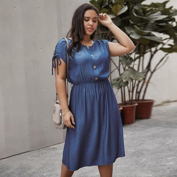 summer women dress buttons bandage mid-calf sundress fashion short sleeve loose elastic waist 2020 plus size dresses 4xl d3, Black;gray
summer women dress buttons bandage mid-calf sundress fashion short sleeve loose elastic waist 2020 plus size dresses 4xl d3, Black;gray