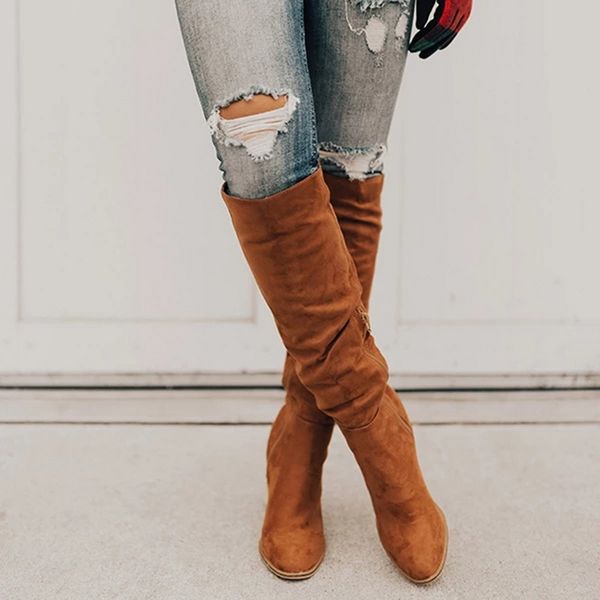 fashion women warm boots autumn and winter pointed thicken with side zipper knee high boots elastic women's shoes 2019 new, Black
fashion women warm boots autumn and winter pointed thicken with side zipper knee high boots elastic women's shoes 2019 new, Black