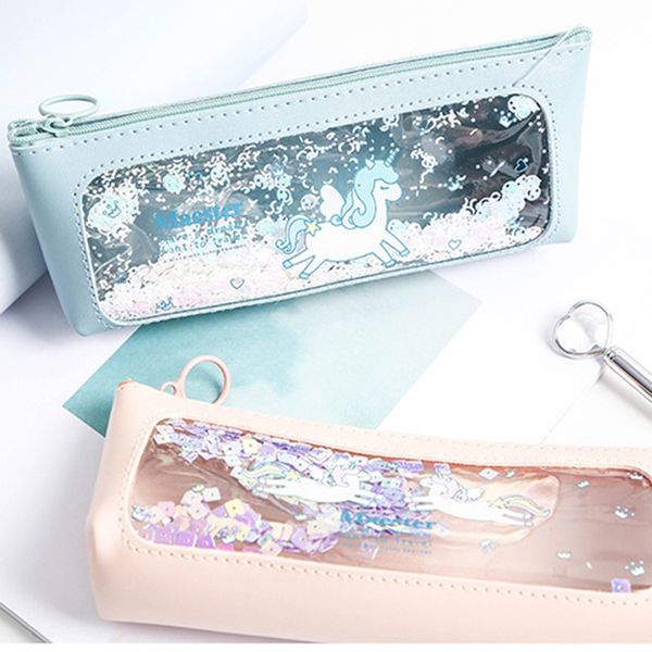1 pcs kawaii unicorn sequins laser glitter transparent pencil case stationery storage bag pencil case school supplies
1 pcs kawaii unicorn sequins laser glitter transparent pencil case stationery storage bag pencil case school supplies