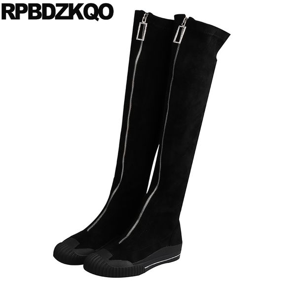 front zipper suede slim thigh women boots stretch long diamond rhinestone shoes over the knee black crystal high casual
front zipper suede slim thigh women boots stretch long diamond rhinestone shoes over the knee black crystal high casual