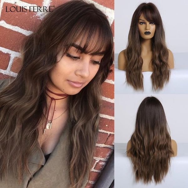 louis ferre ombre black brown hight temperature synthetic wigs with side bangs for black/white women wavy daily/cosplay hair wig
louis ferre ombre black brown hight temperature synthetic wigs with side bangs for black/white women wavy daily/cosplay hair wig