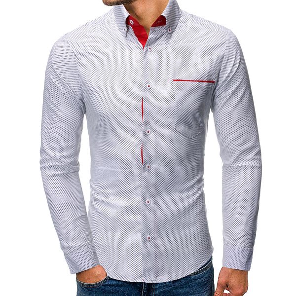 puimentiua fashion male shirt long-sleeves polka dot casual shirt cotton mens dress shirts slim men large size, White;black
puimentiua fashion male shirt long-sleeves polka dot casual shirt cotton mens dress shirts slim men large size, White;black