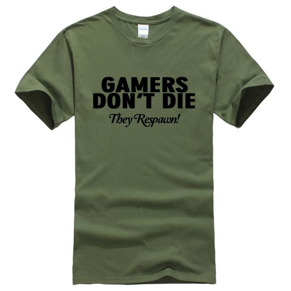 2019 summer gamers don't die printed t-shirt 100% cotton casual men's t-shirts brand clothing novelty tees, White;black
2019 summer gamers don't die printed t-shirt 100% cotton casual men's t-shirts brand clothing novelty tees, White;black