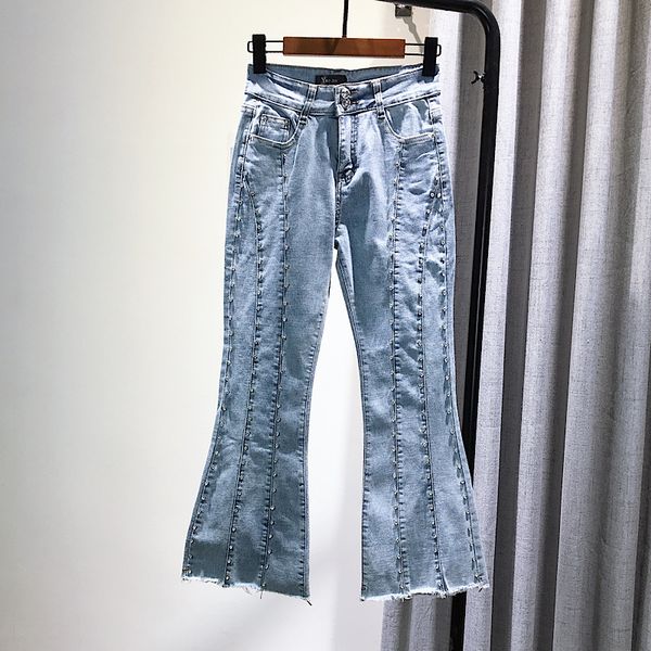 diamond beads micro trumpet jeans pants women 2020 spring summer new high waist light blue slim fit denim pants flare jeans
diamond beads micro trumpet jeans pants women 2020 spring summer new high waist light blue slim fit denim pants flare jeans