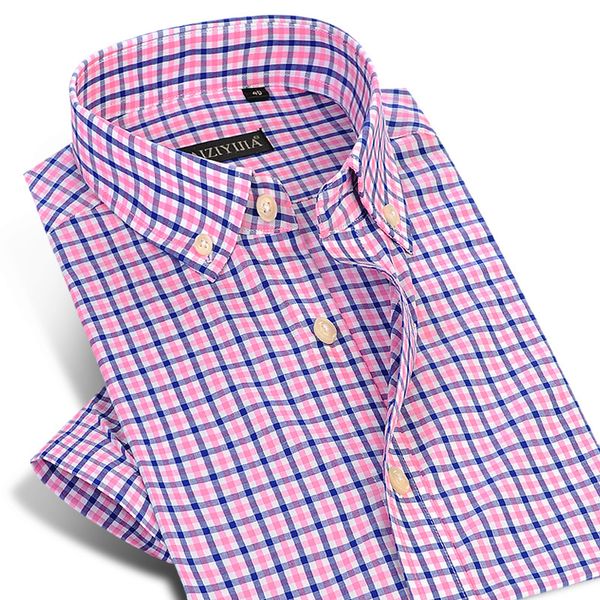 men's dress shirts fashion plaid short sleeve summer comfortable cotton thin smart casual button down male slim fit, White;black
men's dress shirts fashion plaid short sleeve summer comfortable cotton thin smart casual button down male slim fit, White;black