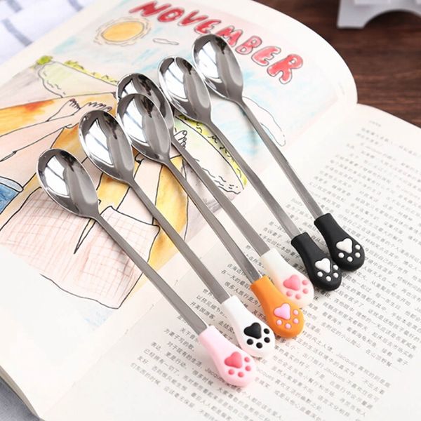 1 pcs stainless steel cute claw coffee spoons fruit fork dessert spoon candy teaspoon cat drink tableware kitchen supplies lar coffee scoops
1 pcs stainless steel cute claw coffee spoons fruit fork dessert spoon candy teaspoon cat drink tableware kitchen supplies lar coffee scoops
