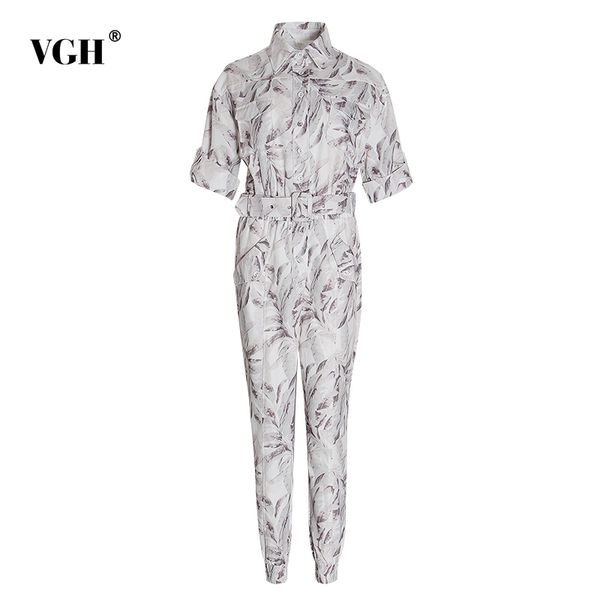 vgh casual printed jumpsuits for female lapel collar short sleeve high waist with sashes women jumpsuit 2020 spring fashion tide, Black;white
vgh casual printed jumpsuits for female lapel collar short sleeve high waist with sashes women jumpsuit 2020 spring fashion tide, Black;white