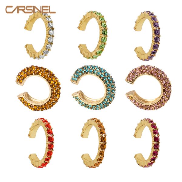 carsinel 6 colors gold color fashion small ear earring for women colorful cubic zircon clip earring bohemian no pierced jewelry, Silver
carsinel 6 colors gold color fashion small ear earring for women colorful cubic zircon clip earring bohemian no pierced jewelry, Silver
