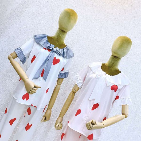 rui trousers home clothes ou rui ji love printing lotus leaf silk short-sleeved trousers two-piece women's home clothes, Blue;red
rui trousers home clothes ou rui ji love printing lotus leaf silk short-sleeved trousers two-piece women's home clothes, Blue;red