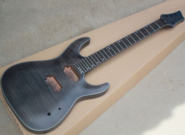 diy black semi-finished electric guitar with flame maple veneer,rosewood fretboard,can be customized as requested
diy black semi-finished electric guitar with flame maple veneer,rosewood fretboard,can be customized as requested