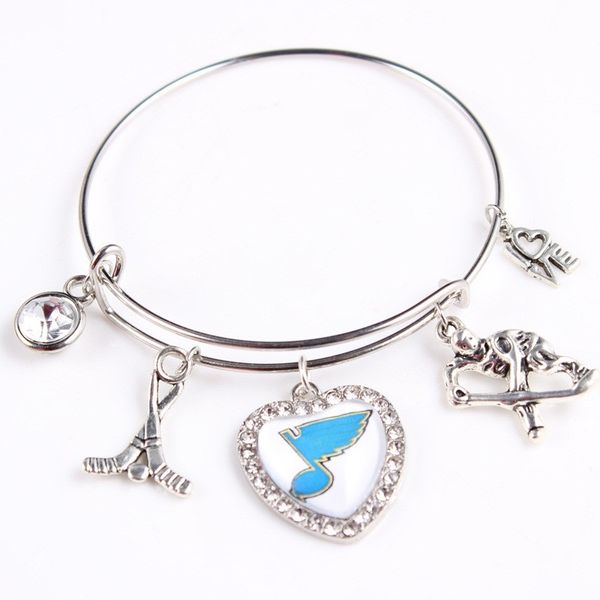 i love hockey st. louis blues hockey charms bangles wire expend bracelets sports fans jewelry for player souvenir gifts, Black
i love hockey st. louis blues hockey charms bangles wire expend bracelets sports fans jewelry for player souvenir gifts, Black
