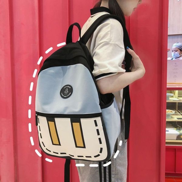 geometric backpacks for school teenagers girls back pack women fashion patchwork nylon panelled backbag japan style
geometric backpacks for school teenagers girls back pack women fashion patchwork nylon panelled backbag japan style