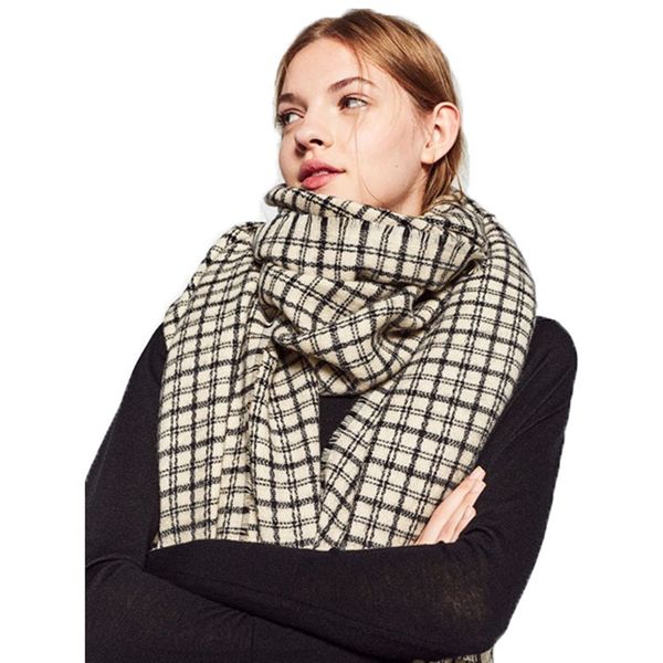 european and american scarf for women in autumn and winter black and white plaid scarf with enlarged imitation cashmere shawl to keep warm, Blue;gray
european and american scarf for women in autumn and winter black and white plaid scarf with enlarged imitation cashmere shawl to keep warm, Blue;gray