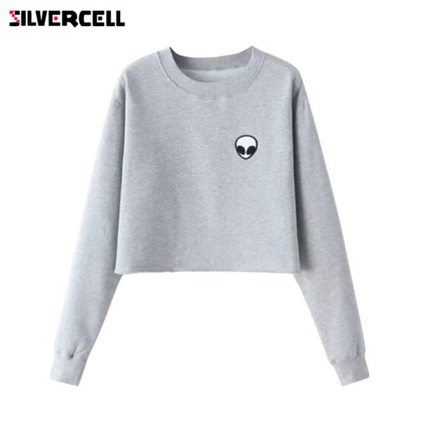 aliens printing hoodies sweatshirts harajuku crew neck sweats women clothing feminina loose short fleece jumper sweats, Black
aliens printing hoodies sweatshirts harajuku crew neck sweats women clothing feminina loose short fleece jumper sweats, Black