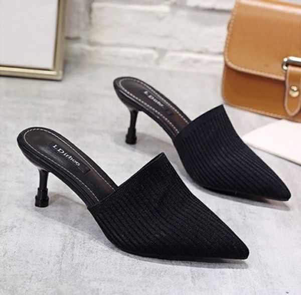 wholesale 7cm pumps pointed sandals and slippers female 2019 summer korean version of low-heeled casual student sandals, Black
wholesale 7cm pumps pointed sandals and slippers female 2019 summer korean version of low-heeled casual student sandals, Black