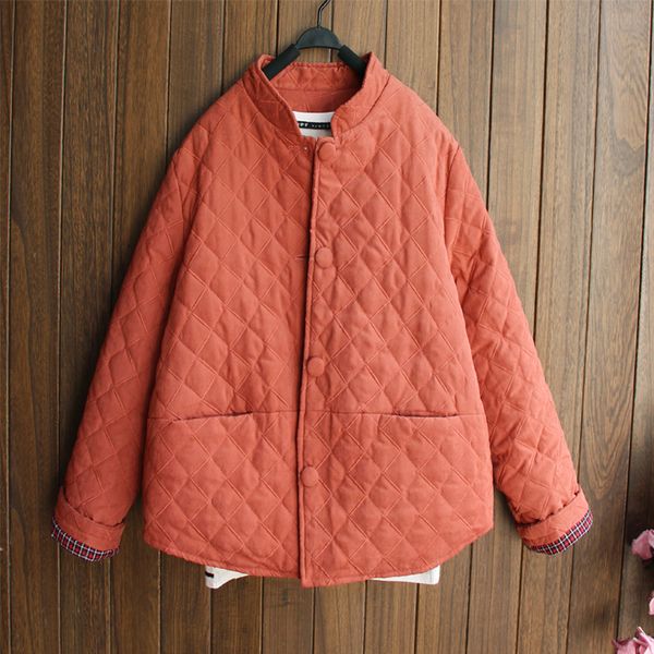 2018 winter women's retro loose cotton padded coat woman outwear long sleeved loose solid plaid parka female warm thick outwear, Black
2018 winter women's retro loose cotton padded coat woman outwear long sleeved loose solid plaid parka female warm thick outwear, Black