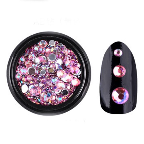 

nail adornment colorful ab water drill for women sp0077 exquisite nail polish resin diamond for presents, Black